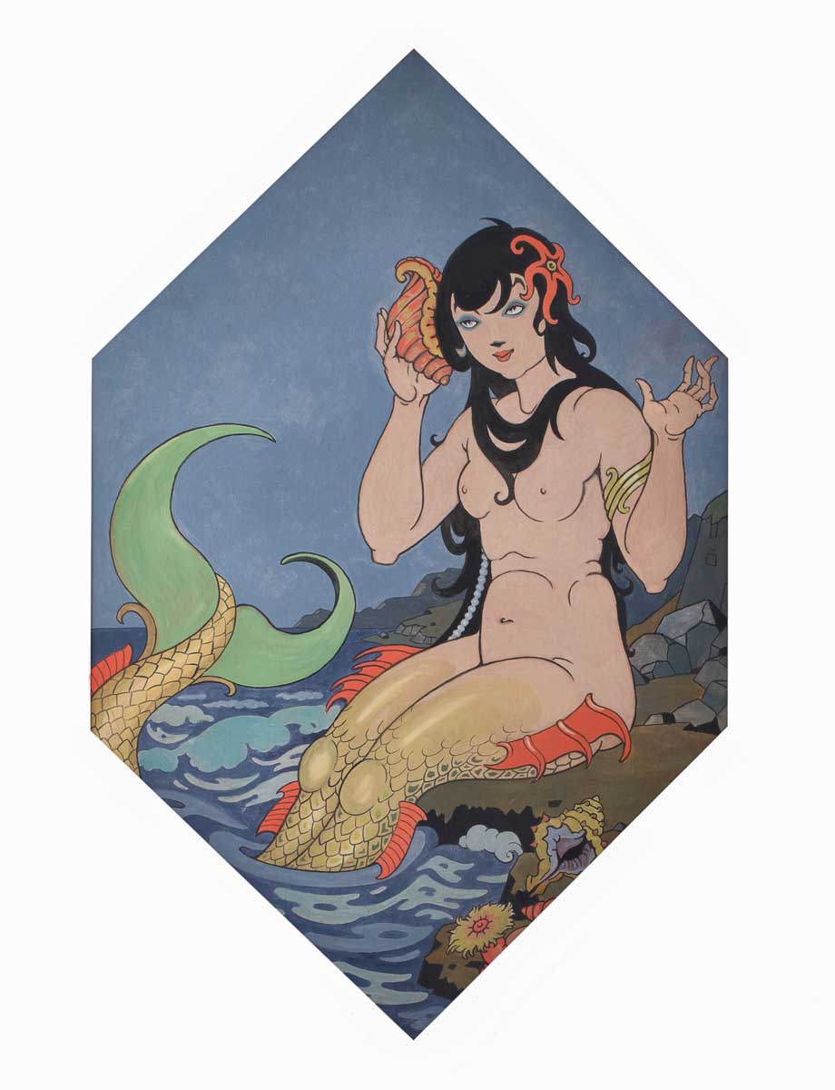 Rubino: pannello. Sirena, olio magro su tela, 1928-30 