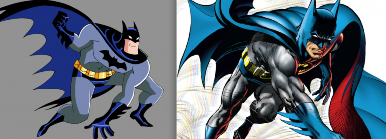 I CARTOON DI BAT-TIMM CONTRO IL REALISMO DI BAT-ADAMS